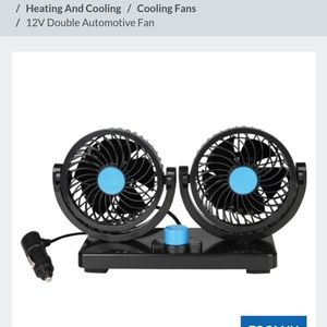 12V Double Automotive Fan - excellent used condit